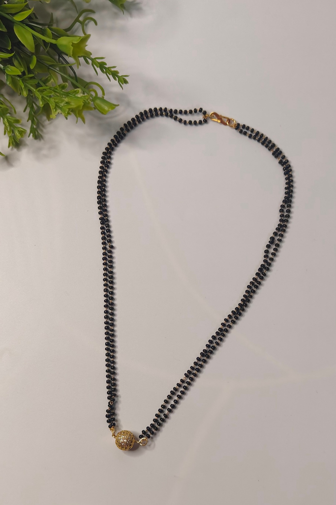 American Diamond Ball Double Chain Mangalsutra