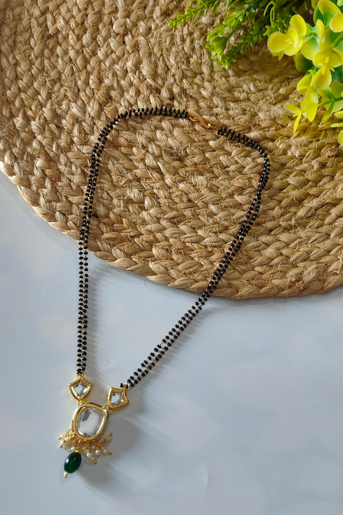 Double Chain Stylish Kundan Mangalsutra