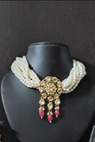 White Pearl & Kundan Choker Set