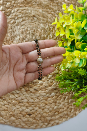 Trendy Gold Plated American Diamond  Adjustable Chain Handmangalsutra