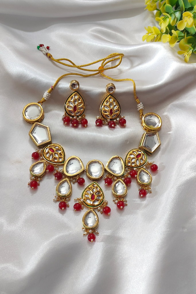 Red Kundan Necklace set