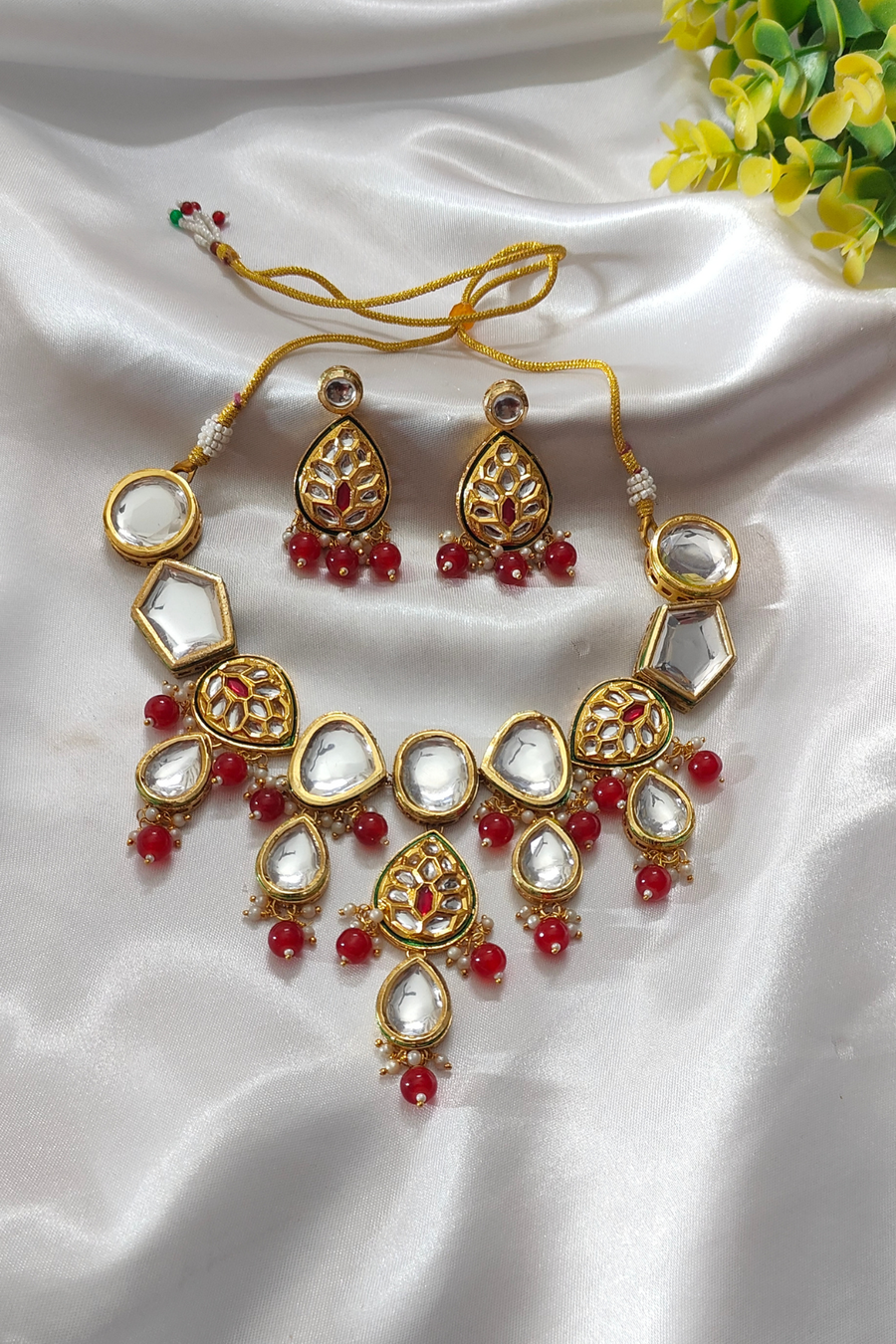 Red Kundan Necklace set