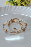 Antitarnish Heart Charm AD Stone Adjustable Bangles Pair of 2