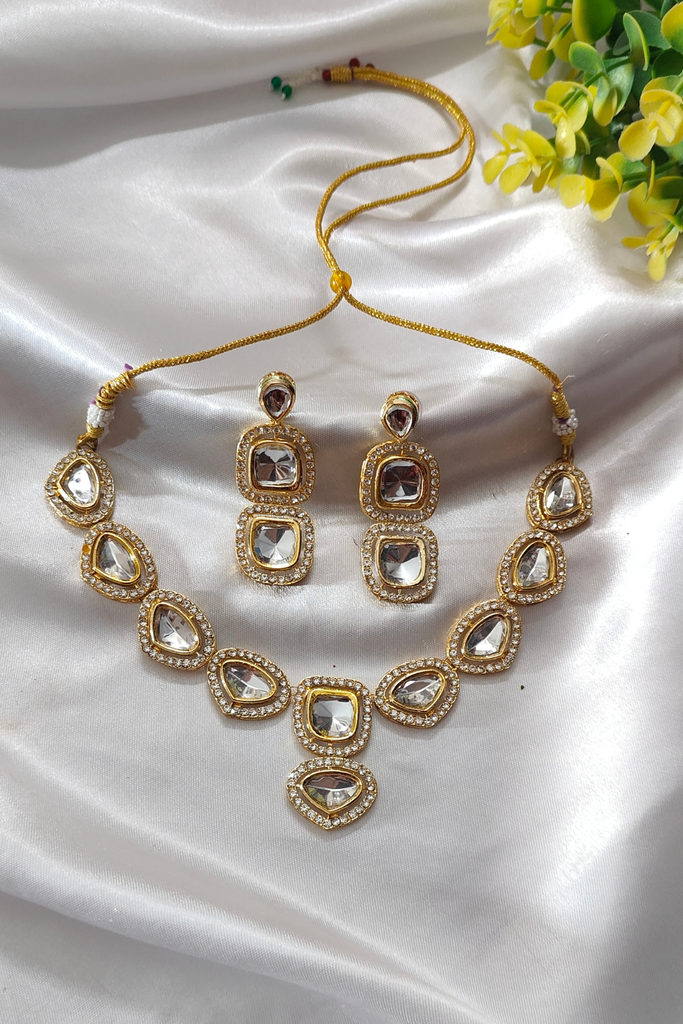 Designer Polki Kundan Necklace Set