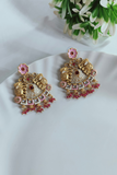 Pink Glow Brass Jhumka