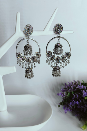 Oxidised Chandbali Jhumka
