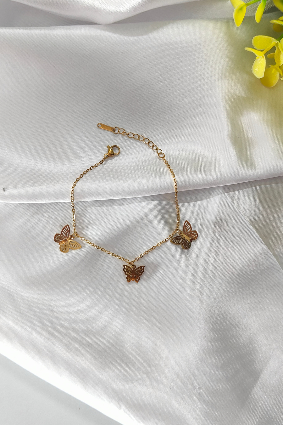 Butterfly Glow Charm Chain Bracelet