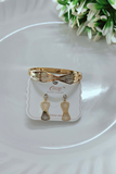 Antitarnish Charm Bow Bracelet with Earrings