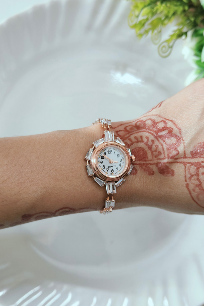Stylish Rose Gold Bracelet Watch
