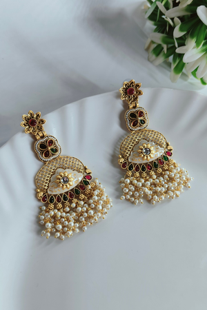 Noor-e-Rang Brass Jhumke