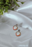 Orange Heartstone Earrings