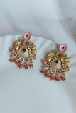 Pink Glow Brass Jhumka