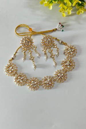 White Kundan Choker Set