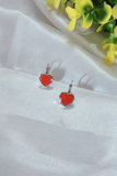 Red Eternal love Heart Studs