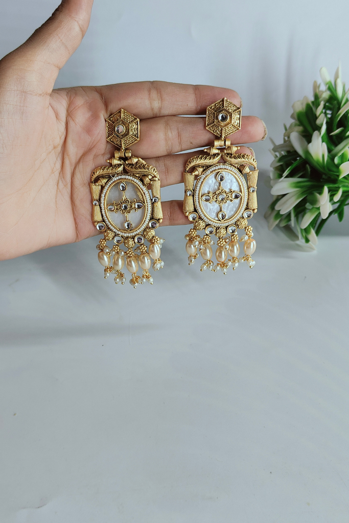 Vintage Long Brass Jhumka