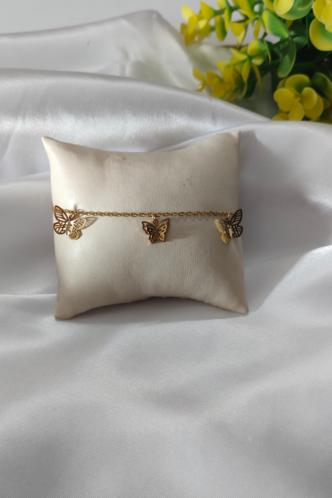 Butterfly Glow Charm Chain Bracelet