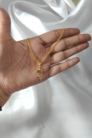 Golden Glow Gold Plated Chain Pendent set  18inch