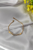 Double Heart Charm Chain Bracelet