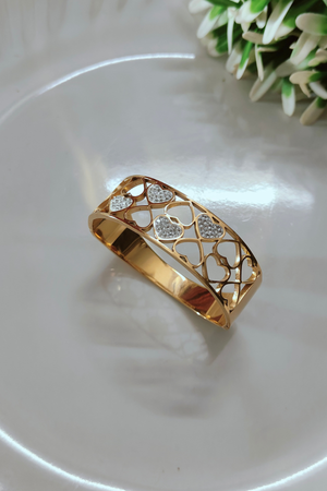 Heart Charm Diamond Stone Antitarnish Adjustable Bracelet